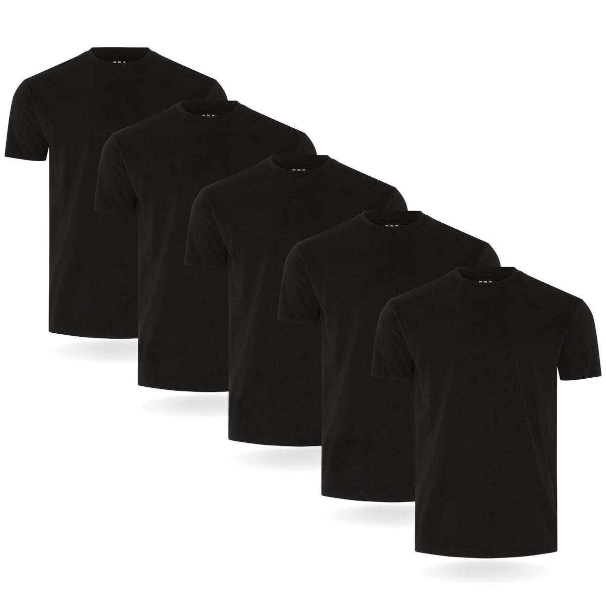 FM London 3/5er-Pack T-Shirts für Herren 100% Baumwolle, Premium-Qualität