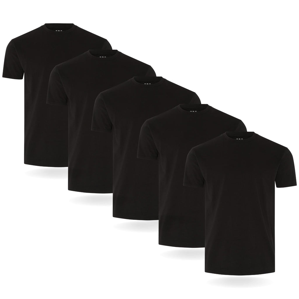 FM London 3/5er-Pack T-Shirts für Herren 100% Baumwolle, Premium-Qualität