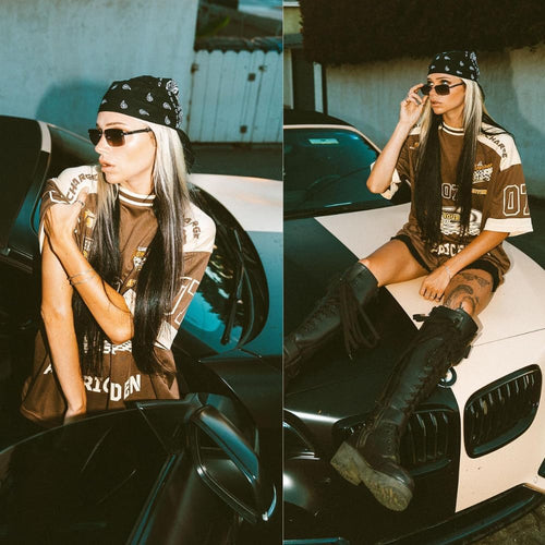 Aelfric Eden Herren Oversized Tshirt Damen Y2K T-Shirt Baggy Sommer Vintage Raglan Heavy Tee Casual mit Aufdruck Kaffee, L