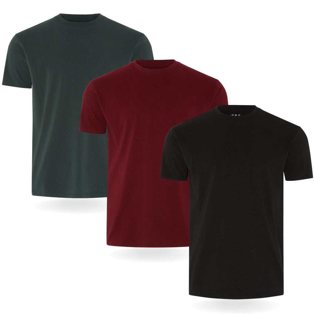 FM London 3/5er-Pack T-Shirts für Herren 100% Baumwolle, Premium-Qualität