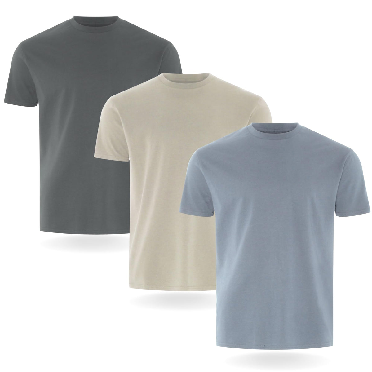 FM London 3/5er-Pack T-Shirts für Herren 100% Baumwolle, Premium-Qualität