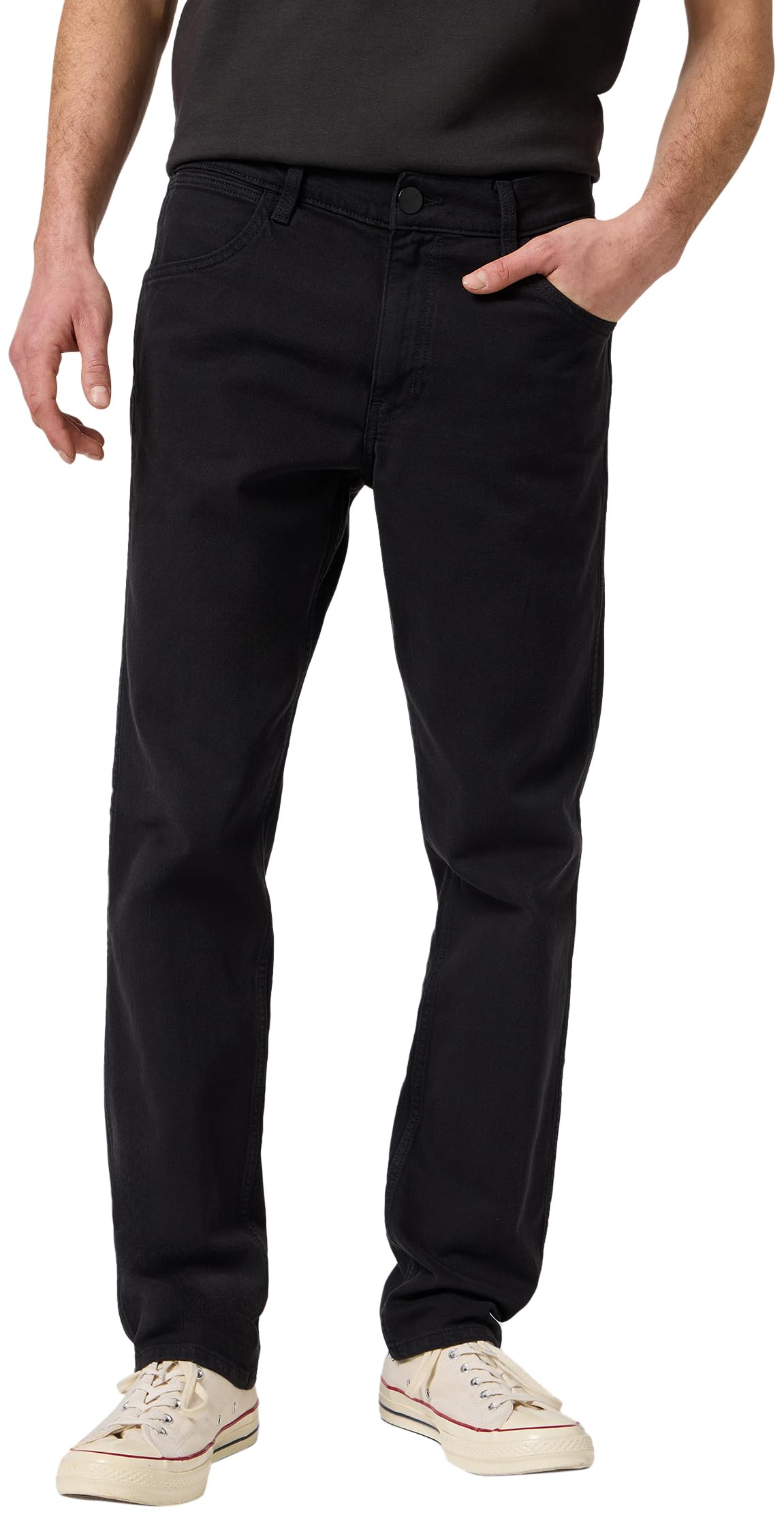 WRANGLER - Jeans Herren - Regular Straight Fit - Greensboro - Schwarz Rinse