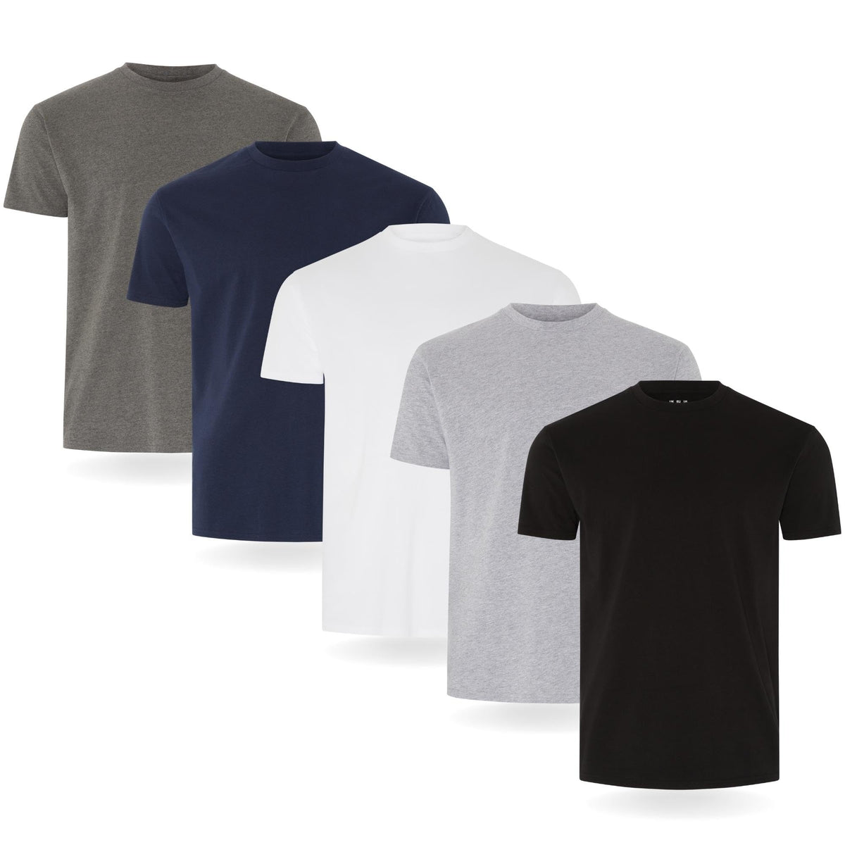 FM London 3/5er-Pack T-Shirts für Herren 100% Baumwolle, Premium-Qualität