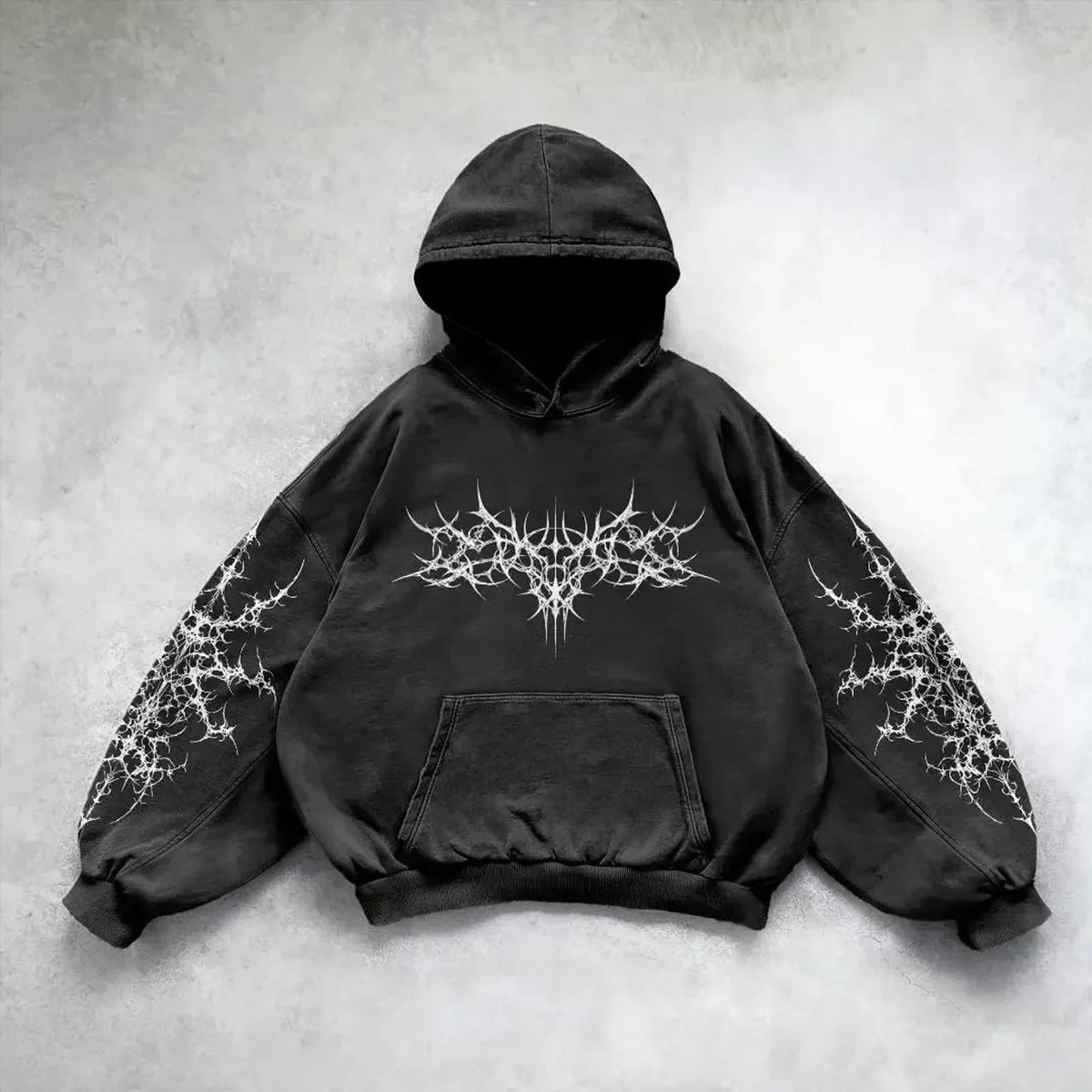 SKFLABOOF Hoodie y2k Grunge Hoodies Herren Oversize Goth Pullover Hoody Damen mit Kapuze Baggy Sweatshirt Anime Print Vintage Harajuku Style Kapuzenpullover Streetwear Sportshirt Trend Oberteile A, L