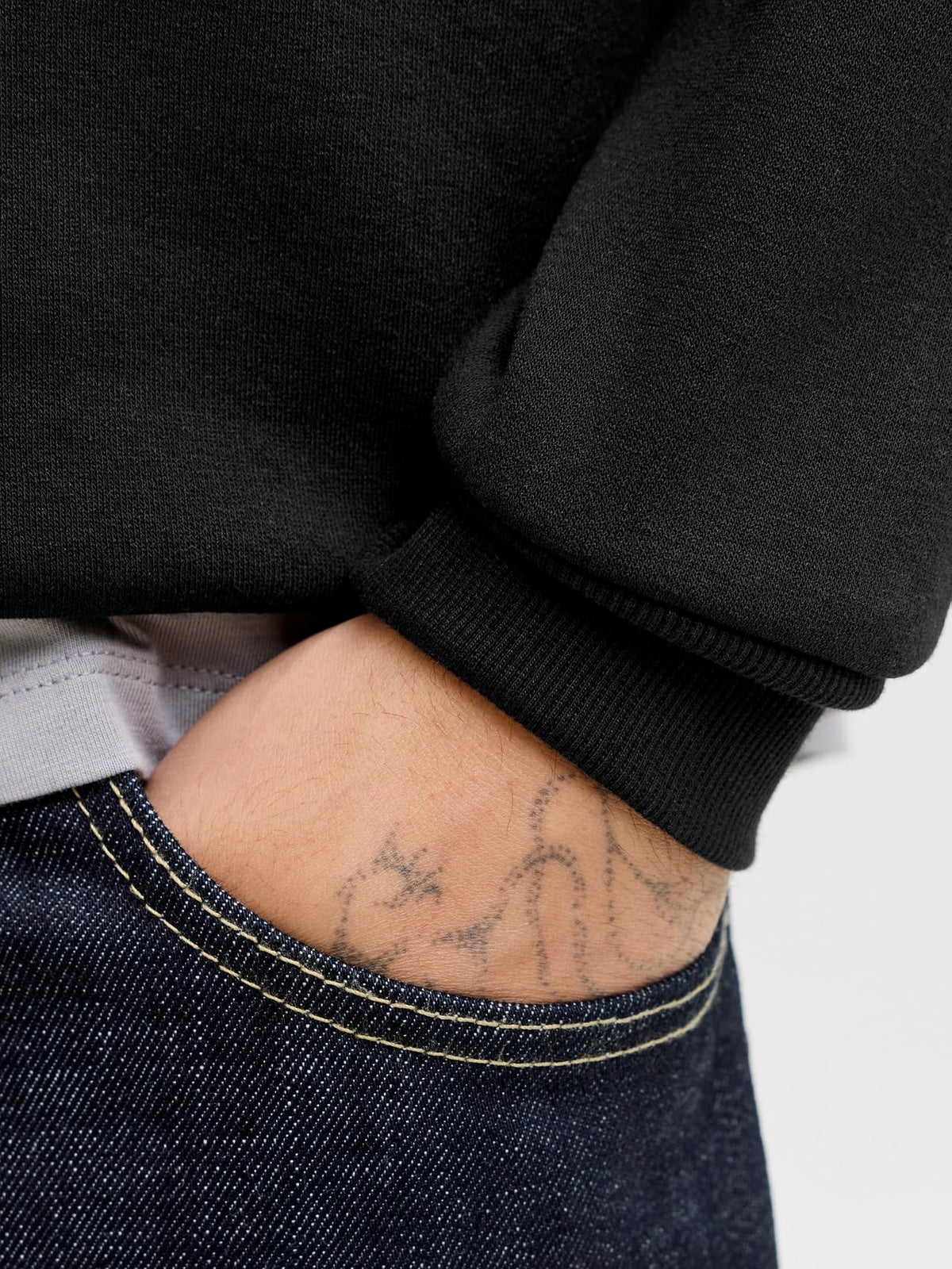 JACK & JONES Male Sweatshirt mit Rundhals Einfarbig Sweatshirt mit Rundhals